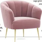  ?? ?? SITTING TARGET: Pearl armchair, velvet dusty pink, £249, Marks and Spencer.