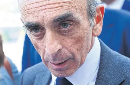  ?? ?? METEORIC RISE: French political journalist Eric Zemmour is disrupting poll campaign plans across the board — and he’s not yet a candidate.