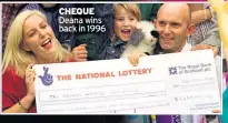  ??  ?? CHEQUE Deana wins back in 1996