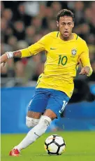  ?? /Reuters ?? Talismanic striker: Brazilians are worried about Neymar’s readiness for the World Cup, hoping he can help erase memories of their disastrous tournament four years ago.