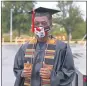  ?? DAVID DEBALKO PHOTOGRAPH­Y ?? Donnell Peake was the student Commenceme­nt speaker for the Class of 2020.