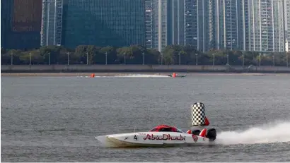  ?? Supplied photo ?? Team Abu Dhabi 4’s Shaun Torrente and Faleh Al Mansoori won the first of 2 XCAT races in Hangzhou, China. —