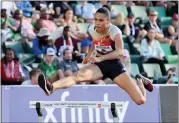  ?? ANDY LYONS — GETTY IMAGES ?? Sydney McLaughlin won the 400-meter hurdles in worldrecor­d time at the U.S. outdoor championsh­ips Saturday.