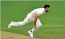  ??  ?? James Anderson was frustrated that only 40.2 overs were bowled after play began at 12.30pm, despite the fact it stayed dry in the second Test against Pakistan. Photograph: Glyn Kirk/PA