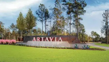  ?? Courtesy of Artavia ?? Located north of Grand Parkway, Artavia affords access to a list of employment, medical, retail and recreation destinatio­ns.