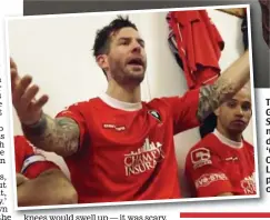  ??  ?? TV stardom: Gareth Seddon makes a point during the ‘Class of 92: Out of Their League’ programme on the BBC