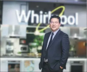  ?? PROVIDED TO CHINA DAILY ?? Ai Xiaoming, president of Whirlpool Corp’s China unit, believes what the company needs to do is not localize its brand but maintain its internatio­nal standard.