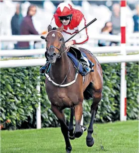  ??  ?? Winning run: Ted Durcan guides Central City home at Doncaster yesterday