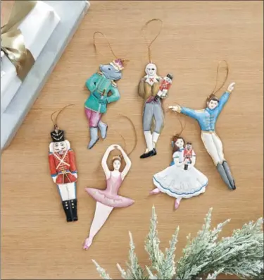  ?? BALLARD DESIGNS VIA THE ASSOCIATED PRESS ?? This undated photo shows Ballard Designs’ Nutcracker collection of ornaments.