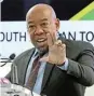  ?? Picture: THAPELO MOREBUDI ?? OWN GOAL? SA Tourism’s acting chief executive, Mzilikazi Khumalo, addresses the media yesterday