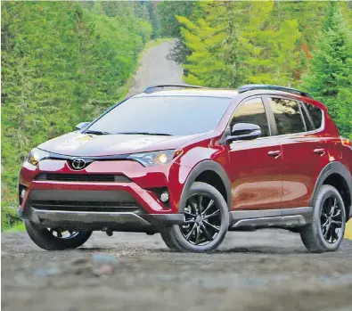  ??  ?? Every RAV4, as well as most other new Toyotas, comes standard with a full suite of advanced driver safety aids.