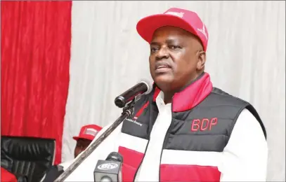  ?? PIC: MORERI SEJAKGOMO ?? BDP President Masisi