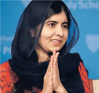  ?? KRUPA/AP 2018 CHARLES ?? Nobel laureate Malala Yousafzai has partnered with Apple TV+ to develop content for kids.