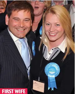  ??  ?? Split: Andrew Bridgen with ex-wife Jacqueline in 2010 FIRST WIFE