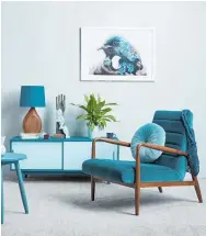  ?? ?? One of the most popular blue hues of all time is Resene Half Duck Egg Blue on the walls of this lounge.