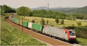  ??  ?? Trasporto merci su ferro.
Un treno Mercitalia (gruppo Fs Italiane)