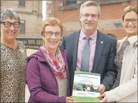  ?? SUBMITTED PHOTO ?? Carolyn Villard, advance care planning project co-ordinator, left, Linda Callard, Hospice P.E.I. board member, Health and Wellness Minister Robert Henderson, and Dr. Mireille Lecours, provincial palliative care consultant, at the launch of the new...