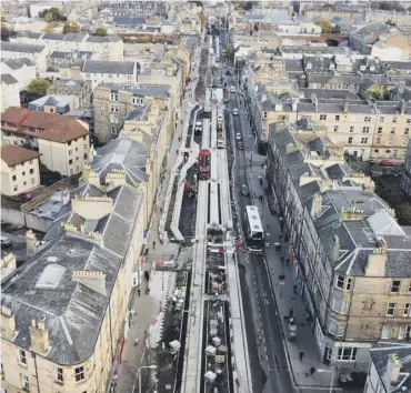  ?? ?? The Leith Walk section from London Road to Crown Street is set to be completed by July 2022