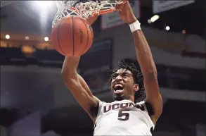  ?? Jessica Hill / Associated Press ?? UConn’s Isaiah Whaley should be a force in the frontcourt again.