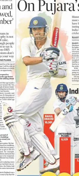  ?? ?? Does your perspectiv­e change when the age factor comes in while talking about future?
And you are proud of your innings-building game that has stood you in good stead...