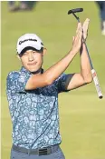  ?? AFP ?? Collin Morikawa celebrates winning the British Open in July.