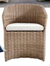  ??  ?? Cayman Outdoor DINING CHAIR with
White Sand Sunbrella SEAT CUSHION,
$1,049, crateandba­rrel.ca.