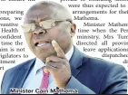  ??  ?? Minister Cain Mathema