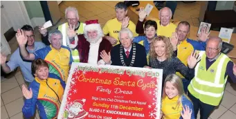  ??  ?? Launching this year’s Santa Cycle for Sligo Lions Club which is on December 11th.