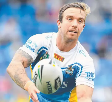  ?? Picture: AAP IMAGES ?? Gold Coast junior Kane Elgey is placing renewed pressure on the incumbent Titans halves.