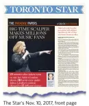  ??  ?? The Star’s Nov. 10, 2017, front page ticket-scalping investigat­ion.