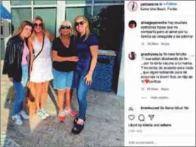  ??  ?? CELEBRITY. La presentado­ra de TV argentina, Yanila Torres, publicó en su Instagram su vacación en Miami y cómo logró que su mamá sea vacunada. Incendió polémica.