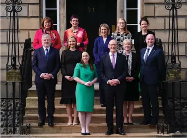  ?? ?? First Minister John Swinney and his newly-appointed Cabinet outside Bute House. Image: PA