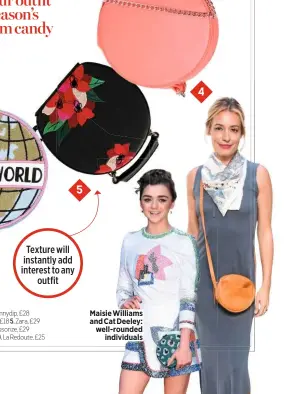  ??  ?? Maisie Williams and Cat Deeley: well-rounded individual­s