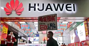  ?? — AP ?? Huawei denied committing any of the violations cited in Monday’s indictment.