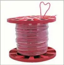  ?? SUBMITTED PHOTO ?? One of Allied Wire &amp; Cable’s pink reels. The company adopted the pink reel as a way to make its product stand out, and to raise awareness about breast cancer. The company recently donated $50,000 to the National Breast Cancer Foundation.