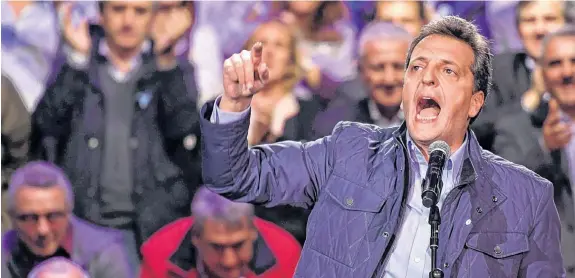  ?? TÉLAM ?? El diputado y líder del Frente Renovador volvió a remarcar que los nombres de las candidatur­as de 1País se conocerán el próximo 20 de junio.