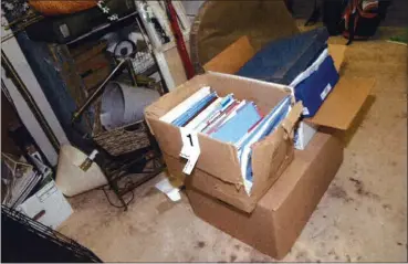  ?? JUSTICE DEPARTMENT VIA AP ?? This image, contained in the report from special counsel Robert Hur, and marked with the number 1, shows a damaged box where classified documents were found in the garage of President Joe Biden in Wilmington, Del., during a search by the FBI on Dec. 21, 2022.