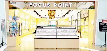  ??  ?? Focus Point’s sales picked up in March, which was very strong that chalked in record high sales in both optical and F&B segments.