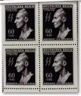  ?? ?? Above: Commemorat­ive stamp honouring a so-called Martyr of Germany. This stamp was issued on 28 May 1943, exactly one year and a day after the attack on Heydrich