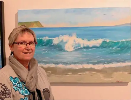  ??  ?? Plimmerton artist Carolina Gartner says she has always had the urge to paint and the view from her window inspires her.