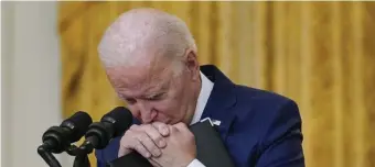  ?? Ap ?? IN JEOPARDY: NBC News says that President Joe Biden’s approval is ‘underwater’ and in danger of losing to Trump if they both run in 2024.