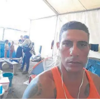  ?? CEDIDA ?? Eliécer Góngora, en un campamento militar en Bajo Chiquito (Panamá)