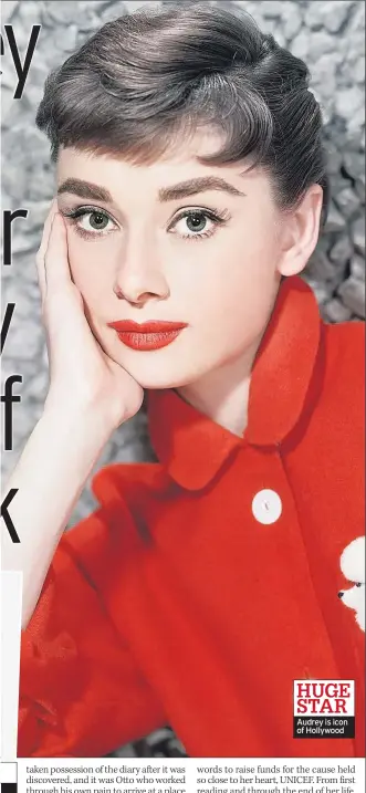  ??  ?? Audrey is icon of Hollywood