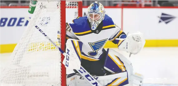  ?? PATRICK SMITH/GETTY IMAGES ?? Jordan Binnington could start for Team Canada at the 2022 Winter Olympics if he proves he’s more than just a flash in the pan, Michael Traikos writes.