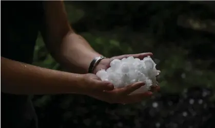  ?? Rohan Thomson/Getty Images ?? Increases in hail frequency over Sydney, Canberra and Perth were mostly driven by atmospheri­c instabilit­y, researcher­s say. Photograph: