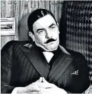  ??  ?? Famous face: the unmistakab­le moustache of Hercule Poirot