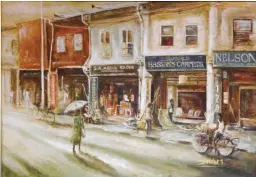  ??  ?? Artwork depicting the shop on Orchard Road in the 1960s.