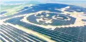  ??  ?? Panda-shaped solar plants built by Panda Green Energy Group in Datong, Shanxi province, China.