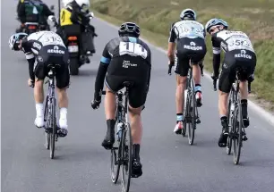  ??  ?? Stannard’s years on the track helped give him the speed to win Omloop in 2015