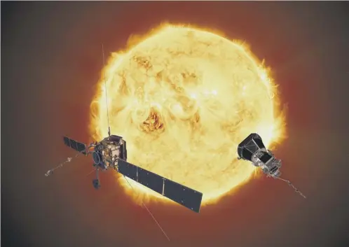  ??  ?? 0 The Solar Orbiter will fly to within 26 million miles of the Sun on its three-and-a-half-year journey